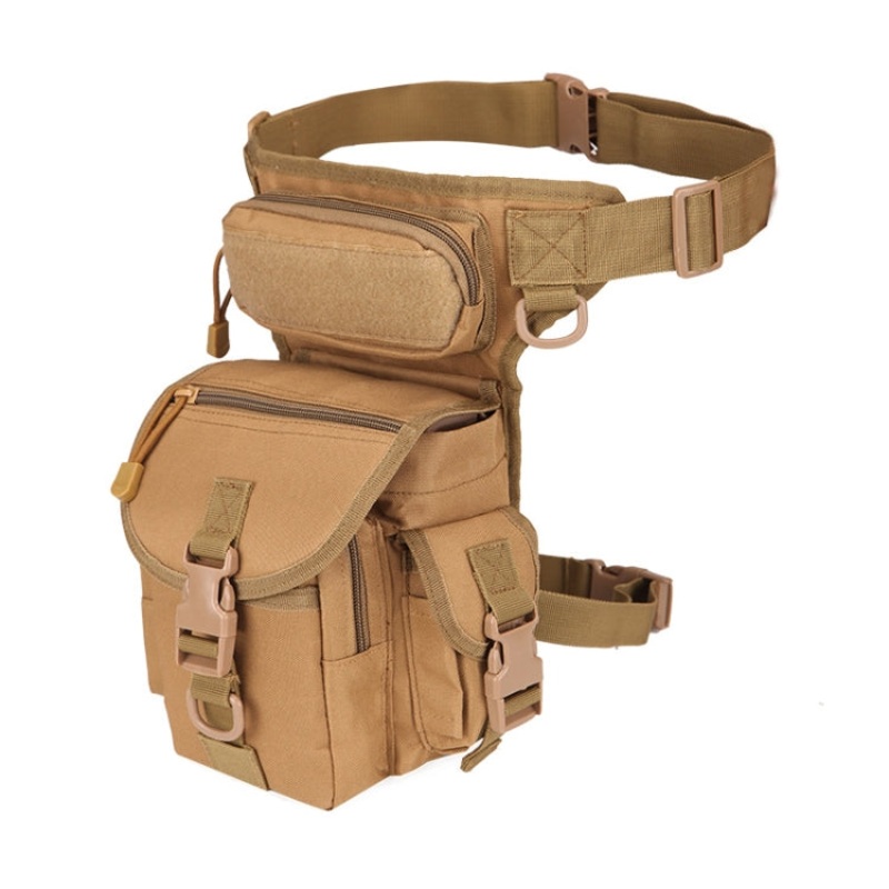 Waterproof Oxford Cloth Messenger Bag Photography Equipment Sports Leg Bag (Brown)
