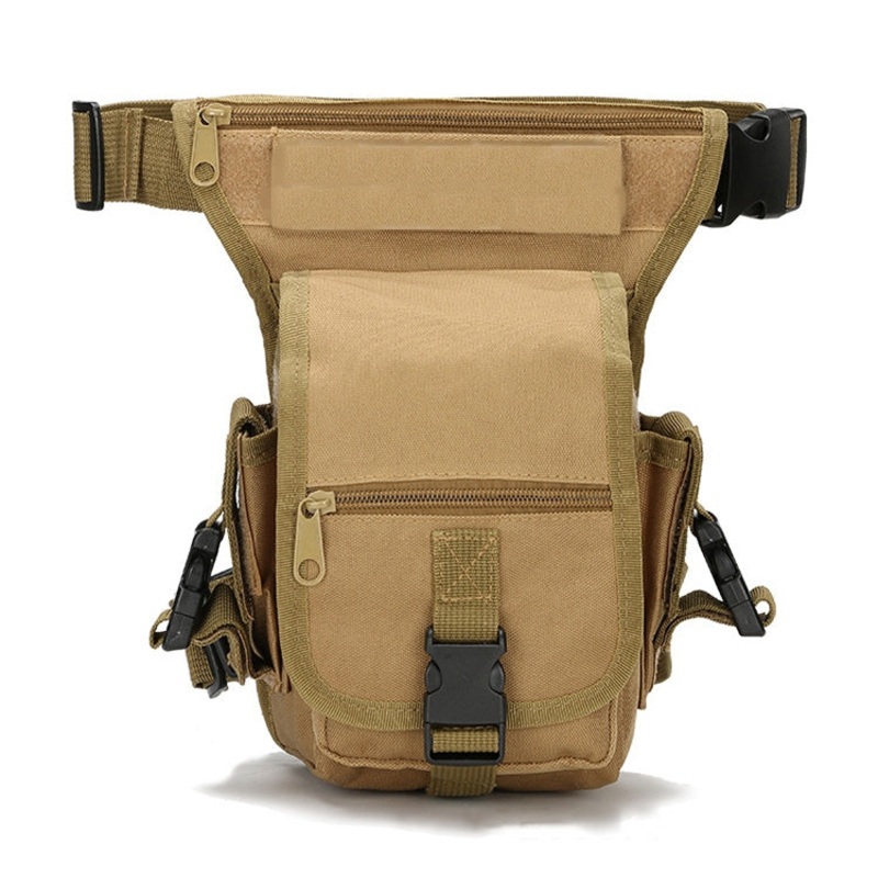 Wild Fishing Portable Waist Bag Multifunctional Leg Bag (Khaki)