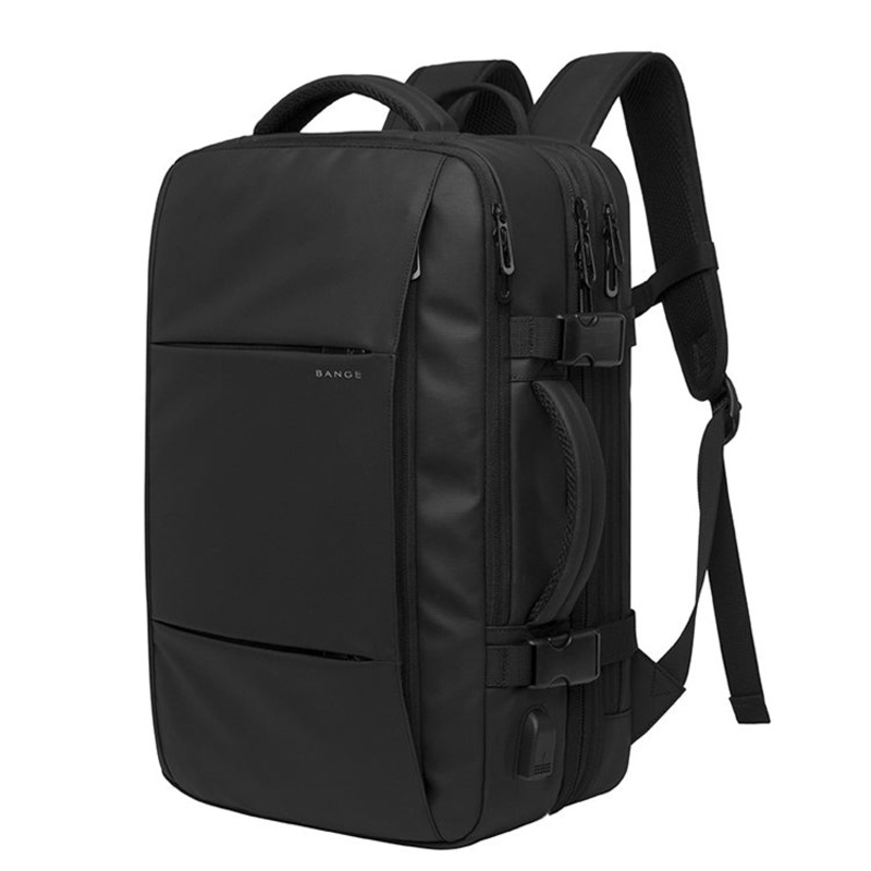Business Backpack Men Travel Waterproof Large Capacity Computer Shoulders Bag (Black)