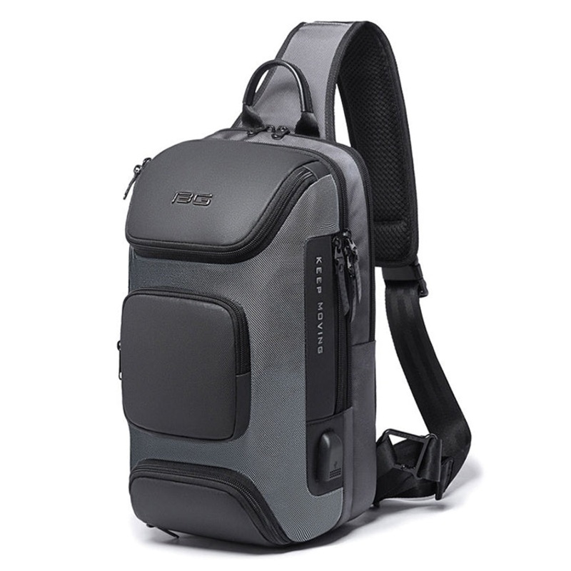Fashion Travel Chest Bag Business Backpack Single Shoulder Bag (Grey)