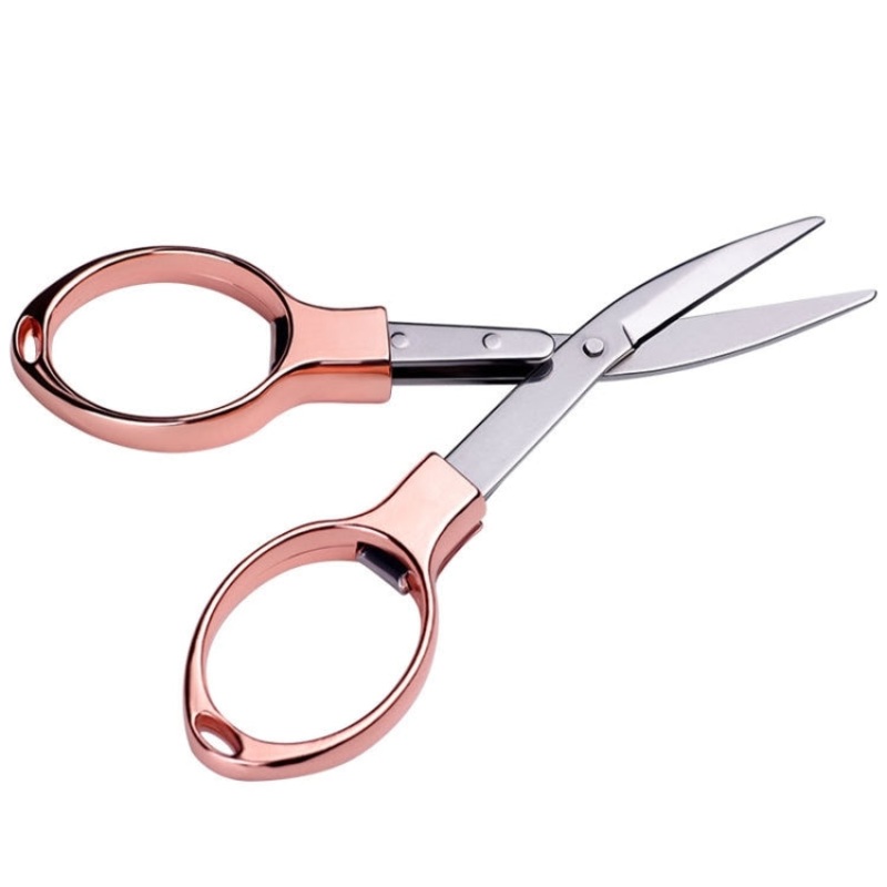Fishing Special Scissors Foldable Stainless Steel Fishing Tackle, Style:Metal Handle, Color:Color Random Delivery