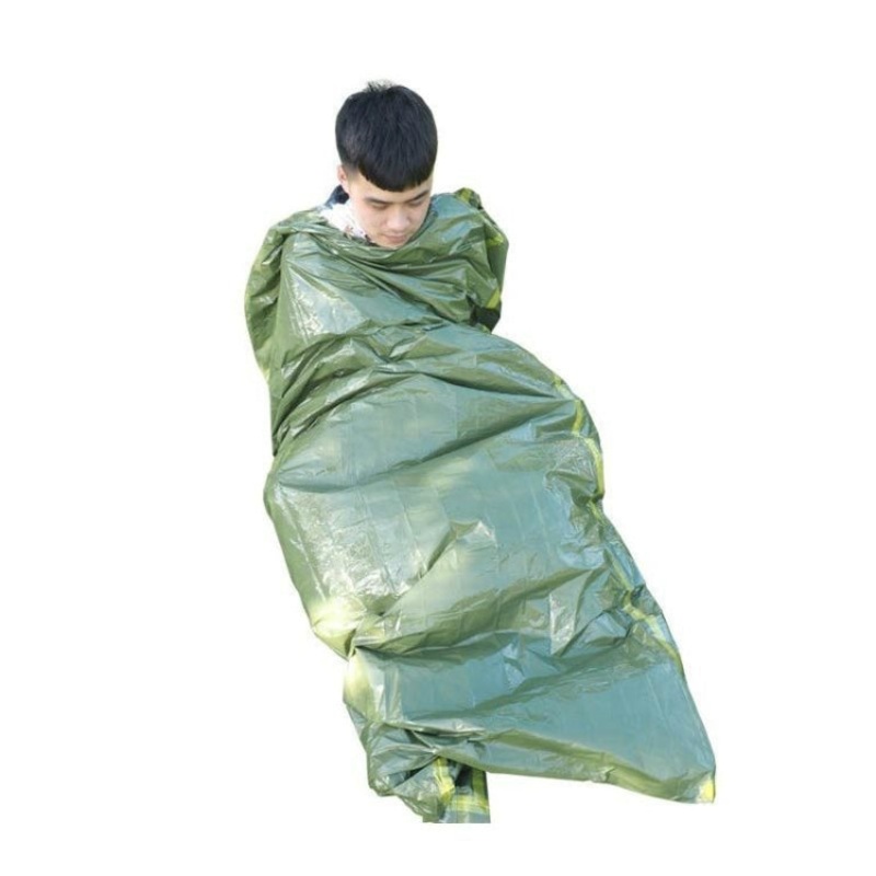 Outdoor Emergency Sleeping Bag for Disaster Relief & Cold Prevention (Green)