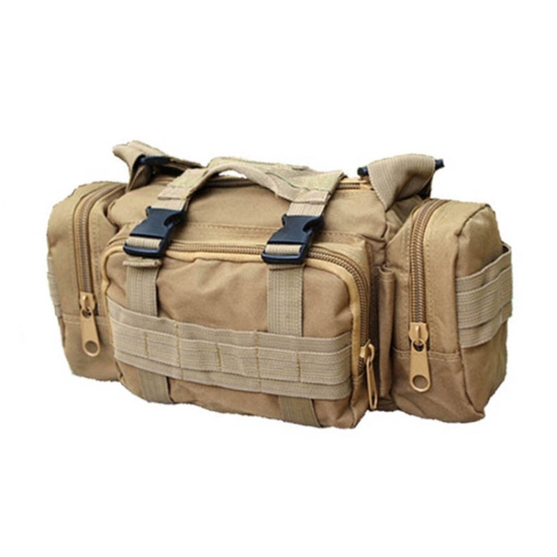 Sports Outdoor Fishing Waterproof Waist Bag Photography Multifunctional Bag (Brown)