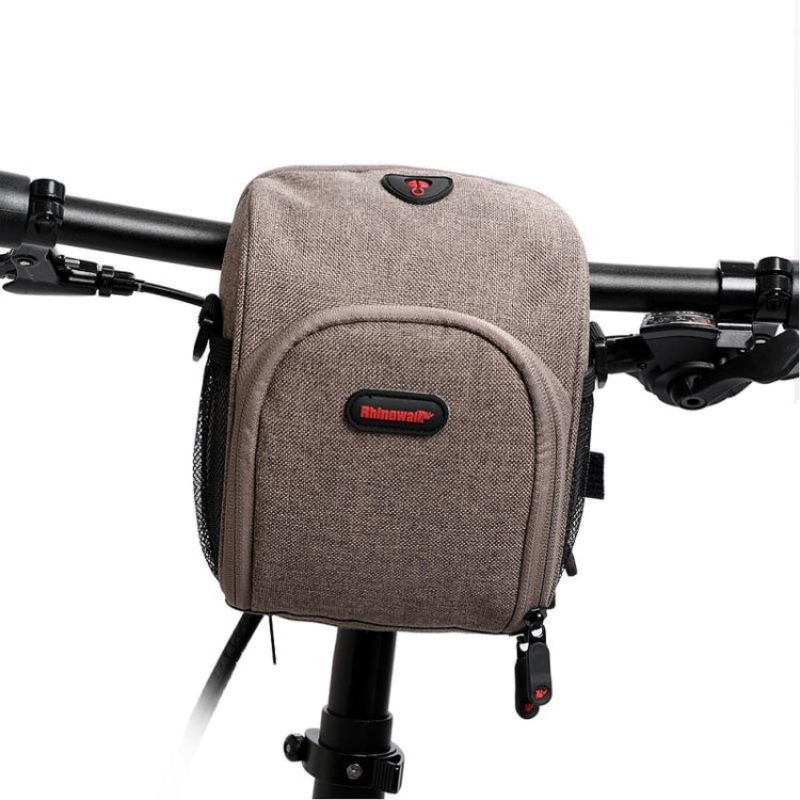 Bicycle Front Handlebar Bag Multifunctional Waterproof Phone Bag Riding Bag (Khaki)