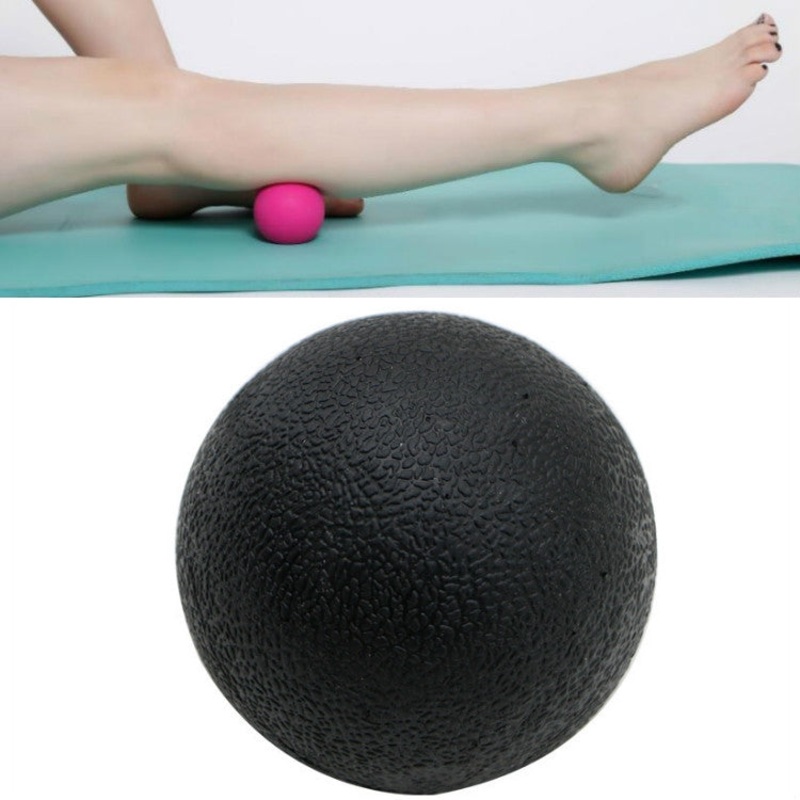 Fascia Ball Deep Muscle Relaxation Plantar Acupoint Massage Fitness Mini Yoga Ball (Black)