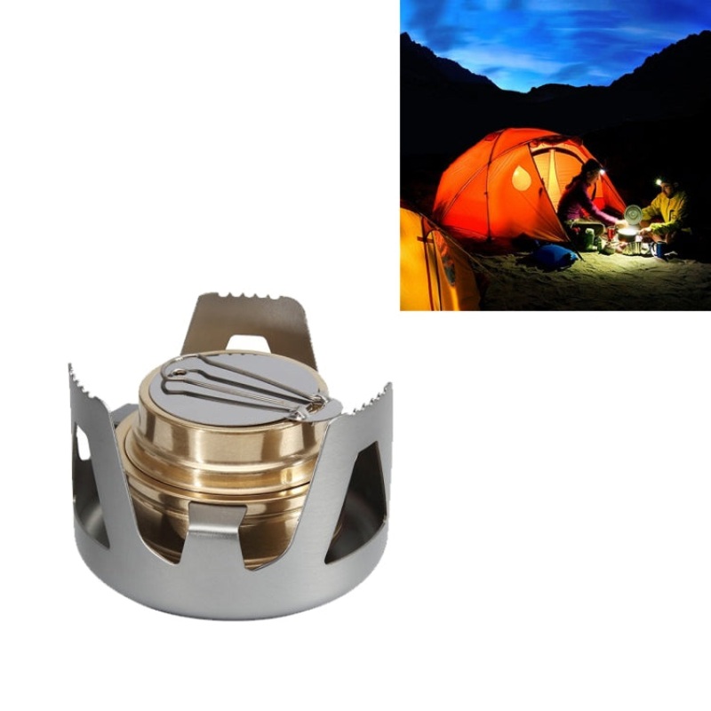 Portable Outdoor Camping Alcohol Stove Vaporized Liquid Creative Mini Alcohol Stove (Gray)