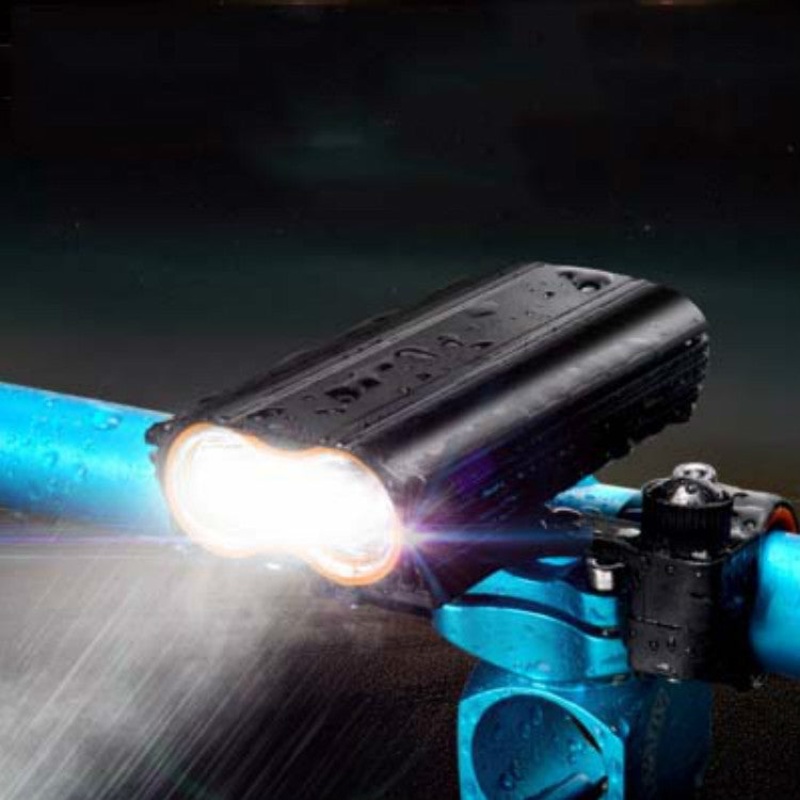 USB Charging T6 Waterproof Mountain Bike Front Light (Black)