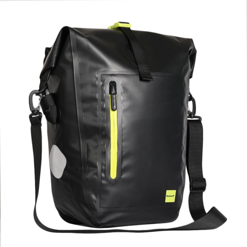 Waterproof Bicycle Backpack Shelf Bag for Long-distance Travel (Black Green)