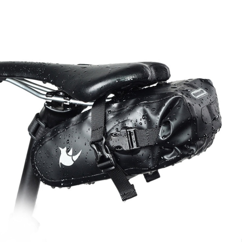 Waterproof Bicycle Saddle Bag Mountain Bike Back Seat Bag Riding Bag (Black)
