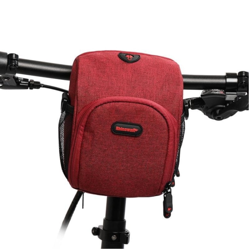 Waterproof Multifunctional Bicycle Front Handlebar Bag for Riding (Red)