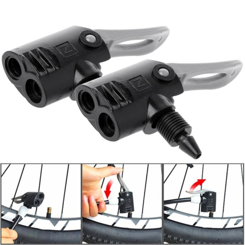 Bicycle Inflatable Cylinder Air Pump Nozzle Clip (Black)