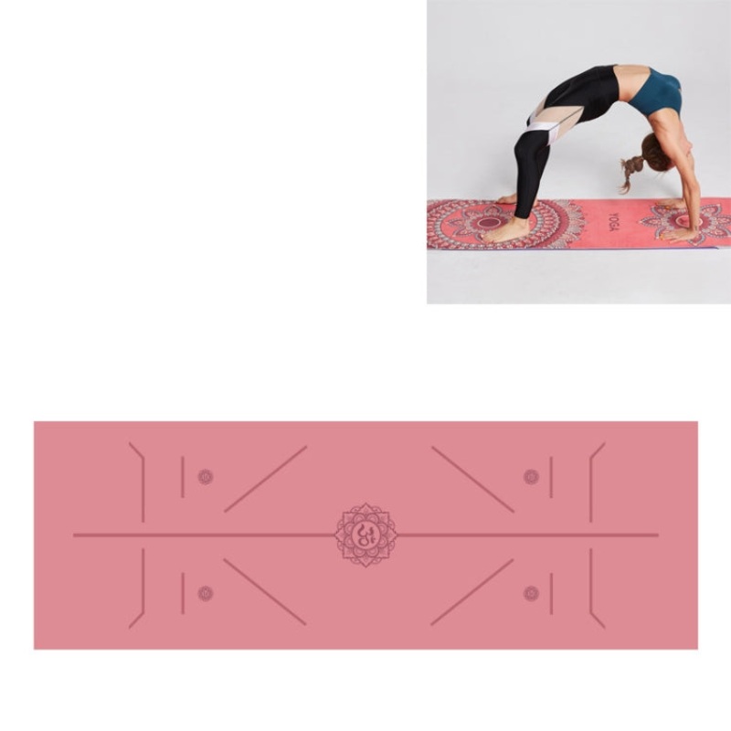 Portable Printed Non-slip Environmental Protection Yoga Mat Drape 185 x 63cm (Powder Bit Line)