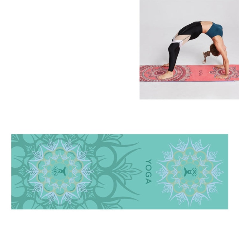 Portable Printed Non-Slip Environmental Protection Yoga Mat Drape (Century Lotus) 185 x 63 cm