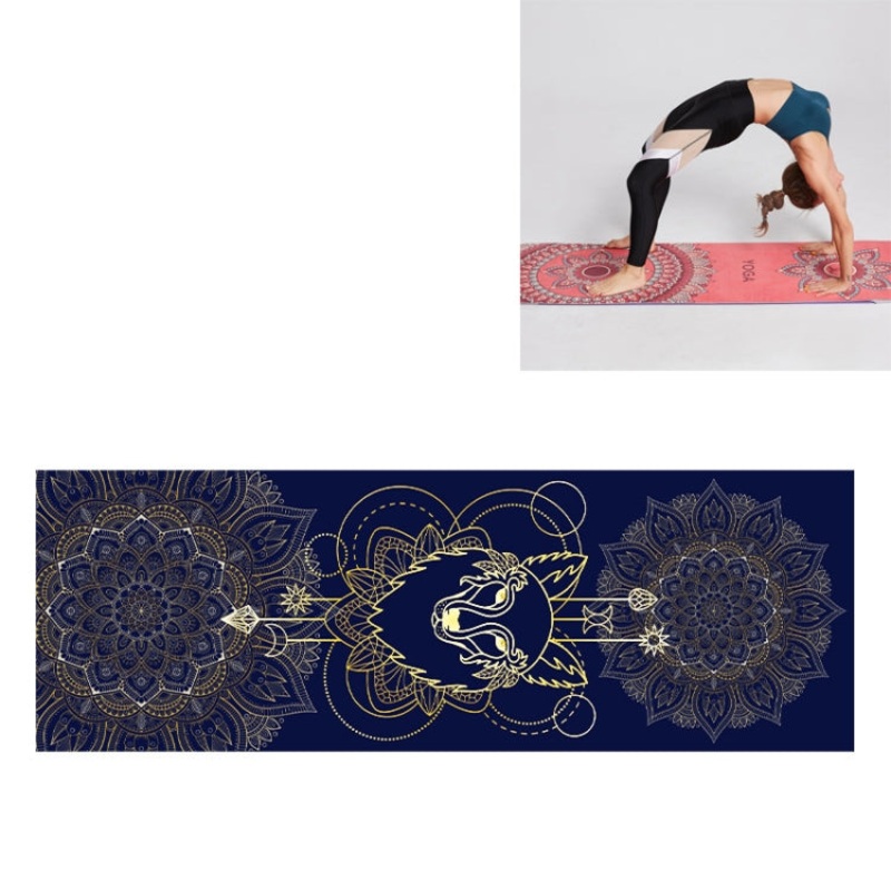 Portable Printed Non-slip Yoga Mat Drape, Environmental Protection, 185 x 63cm (Saint Golden Wolf)