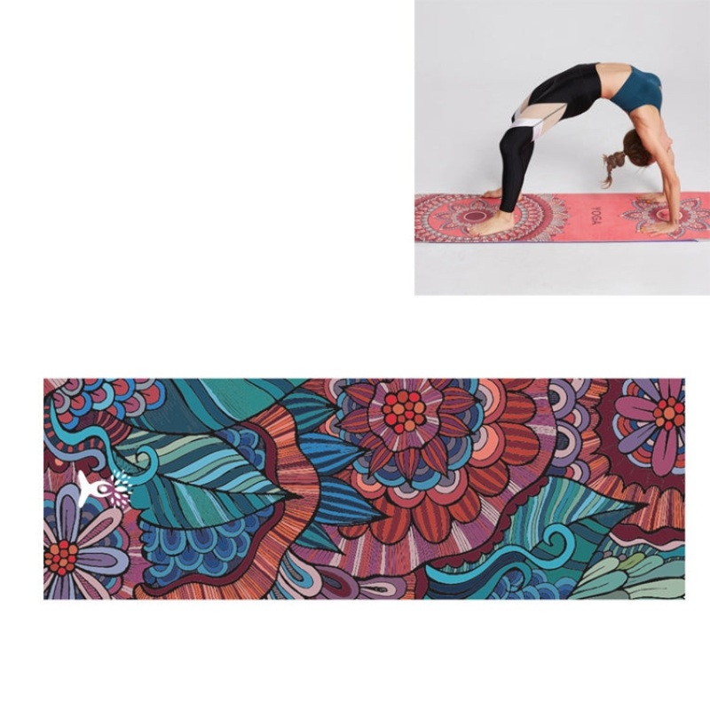 Portable Printed Non-slip Yoga Mat Drape Size: 185 x 63cm (Mandolin)