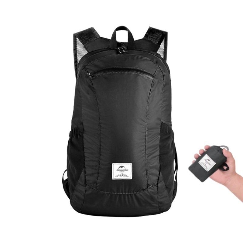 Ultra-light Portable Waterproof Travel Foldable Backpack (Black, 22L)