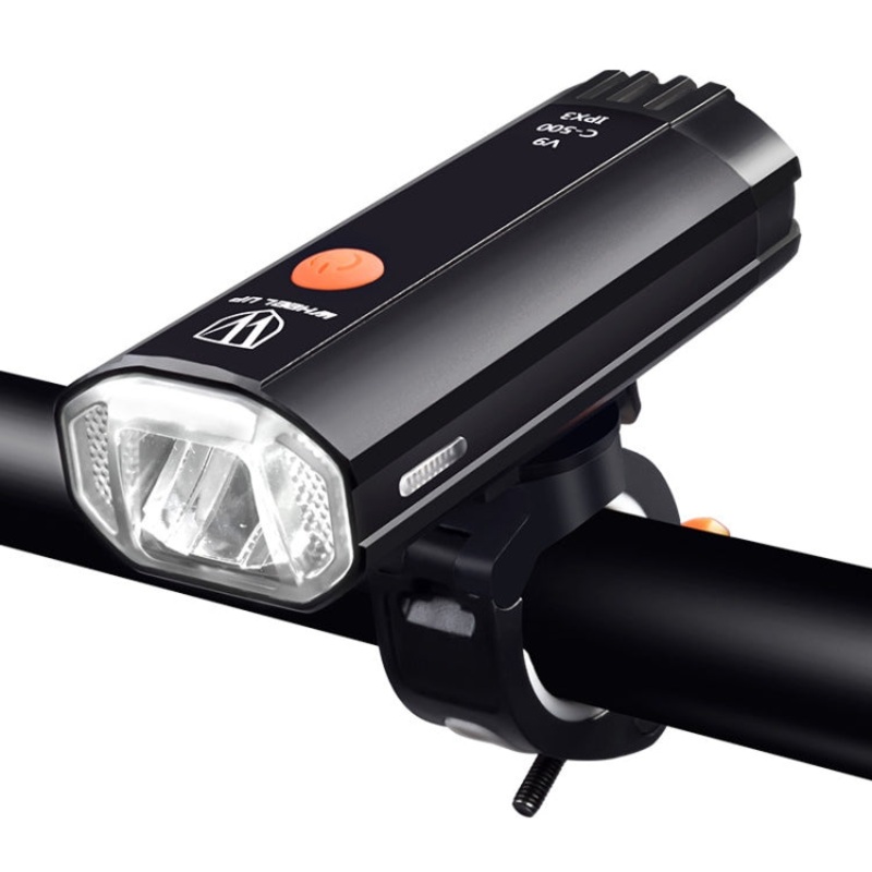 USB Rechargeable LED Bicycle Front Headlight Mountain Bike Front Light 800 Lumens (Style: Black)