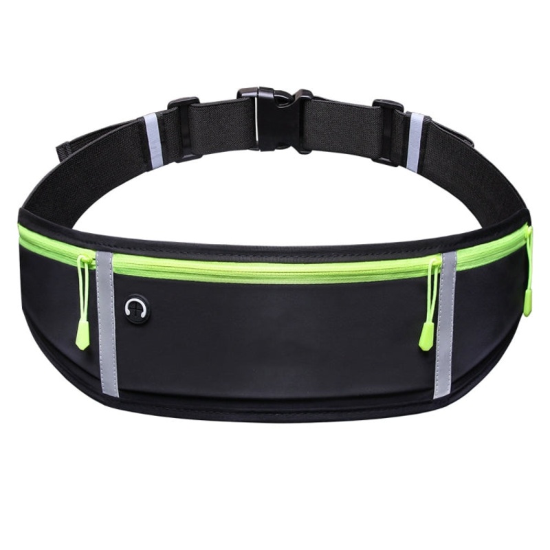 Waterproof Outdoor Belt Bag Sports Riding Mobile Phone Waist Bag 7 Inch (Black)