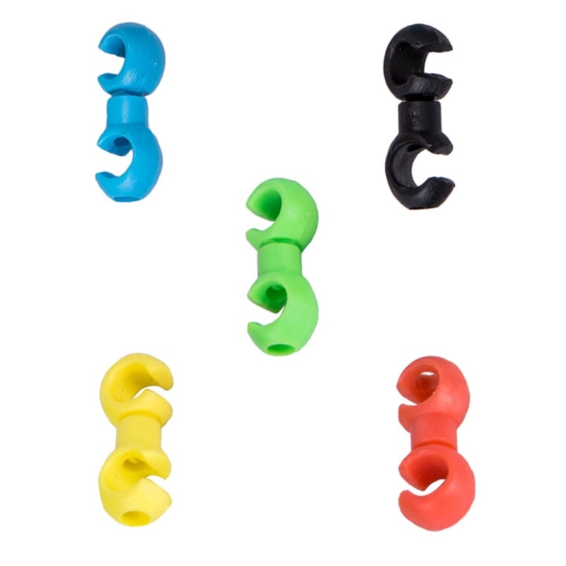 20 Pcs Bicycle MTB Brake Cable S Style Clips (Random Color Delivery)