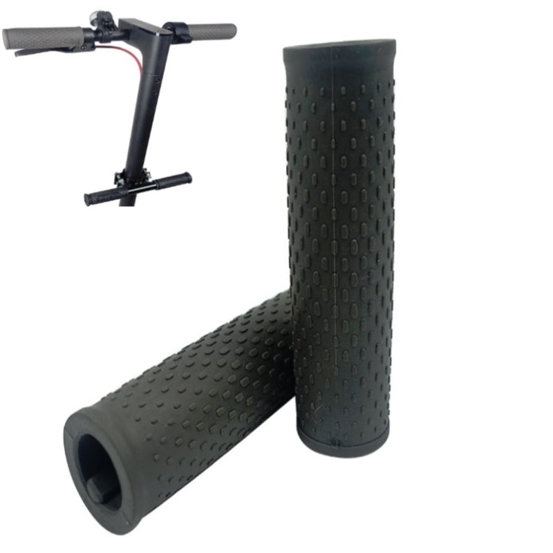 A Pair For Xiaomi Electric Scooter Silicone Car Handles Replace Non-slip Car Handles, Size:One Size(Black)