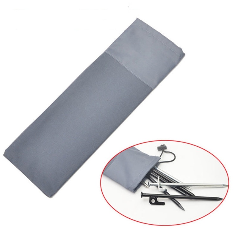 Outdoor Camping Ground Nail Storage Bag Thickened Oxford Cloth Tent Windproof Rope Buckle Finishing Bag (30cm)