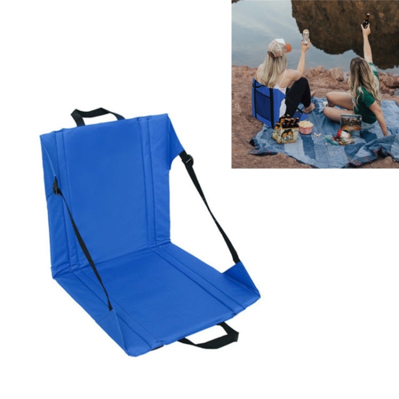 Outdoor Camping Picnic Stand Seat Cushion Folding Moisture-proof Dirty Wear-resistant Cushion (Blue)