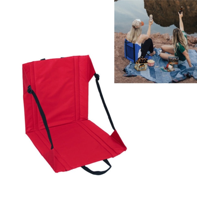 Outdoor Camping Picnic Stand Seat Cushion Folding Moisture-Proof Dirty Wear-Resistant Cushion (Red)