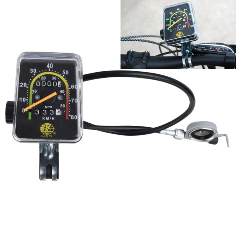 Universal Mechanical Odometer for Bicycle Tricycle (Black)