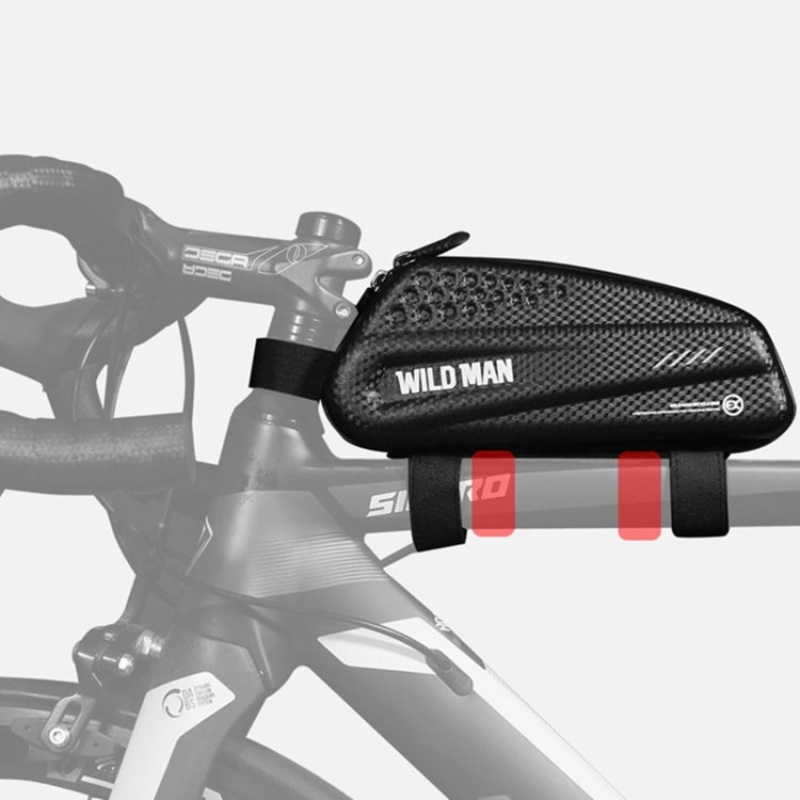 Waterproof Front Bag MTB Mobile Phone Sets Bicycle Tube Bag Riding Accessories (Black, Blue, Red)