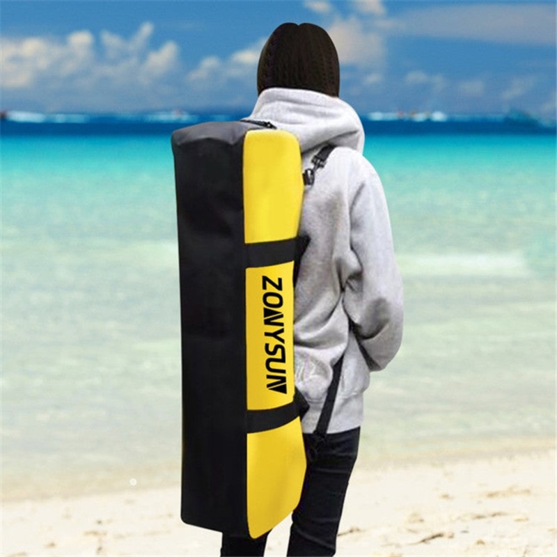 Waterproof Shoulder Diving Fins Bag Wet Dry Separation (Yellow, 100x20x24cm)