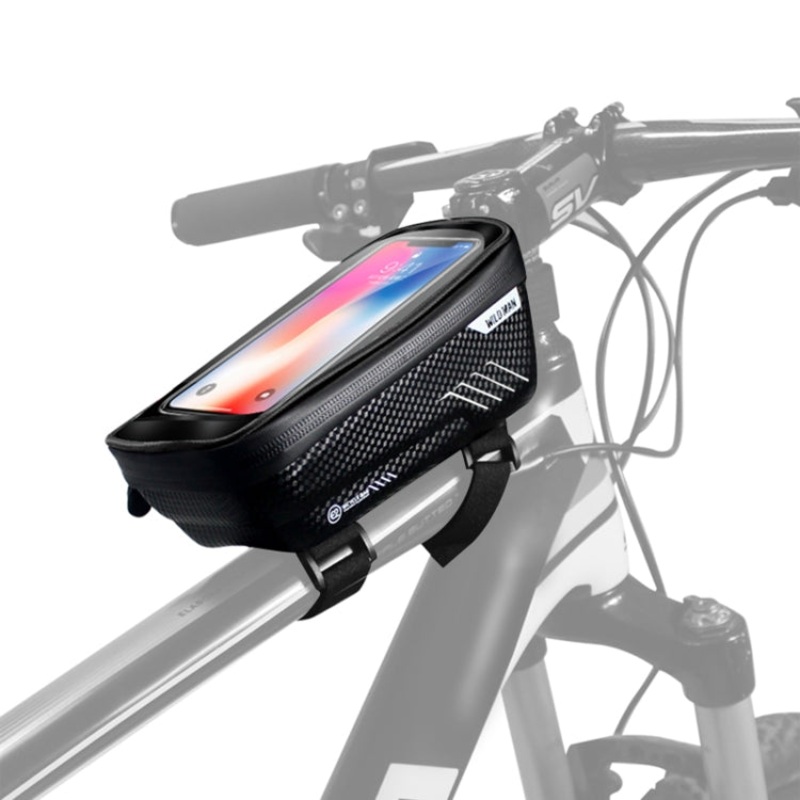 Wild Man E2 Waterproof Front MTB Mobile Phone Bicycle Tube Riding Accessories (Black)