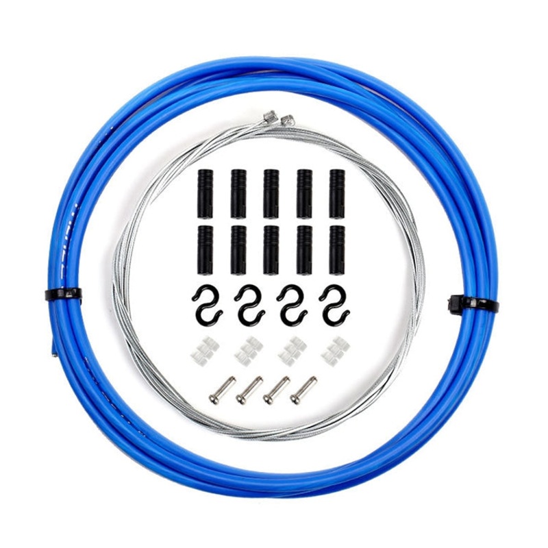 7 in 1 Universal PVC Bicycle Variable Speed Cable Tube Set(Blue)