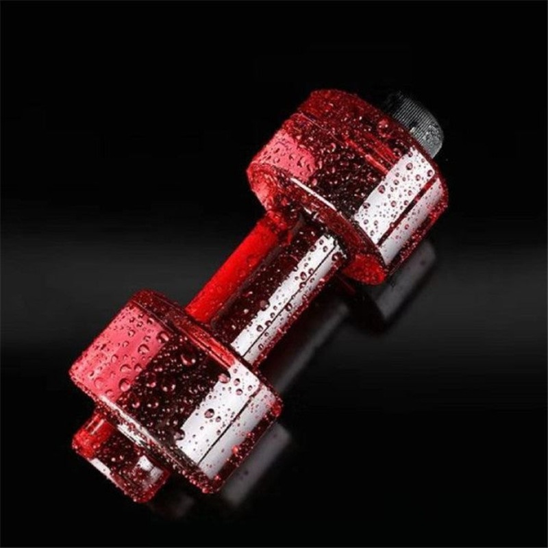Dumbbell Cup Fitness Sports Bottle Plastic 550ML 2 PCS (Red)