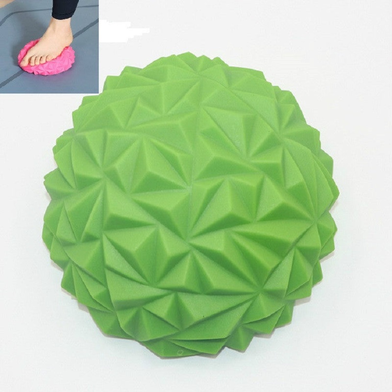 Foot Massage Hemisphere Balance Training Ball Fitness Yoga Ball, Green (16 x 8cm)