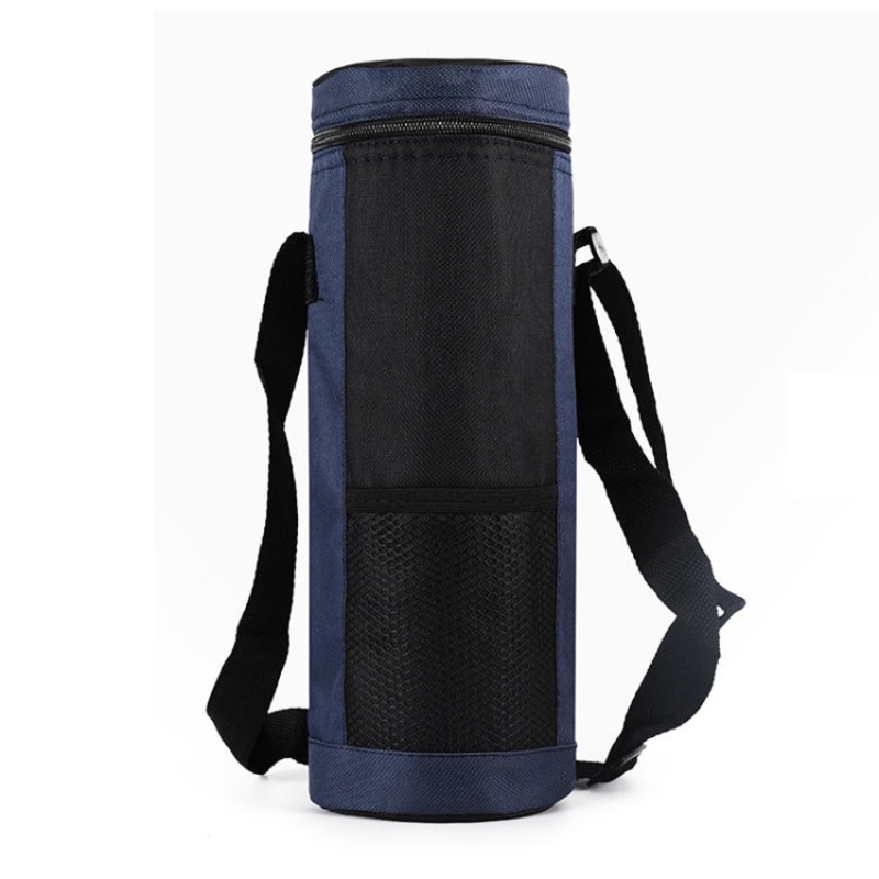 Insulation Pot Cup Set Hot Water Bottle Protective Cover Outdoor Picnic Travel Cup Bag (Dark Blue)