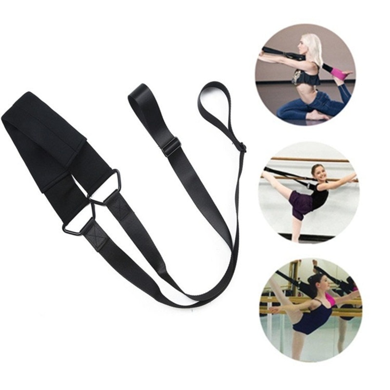 Leg Splits Trainer Elastic Stretch Band Dance Practice Tension Band - Black