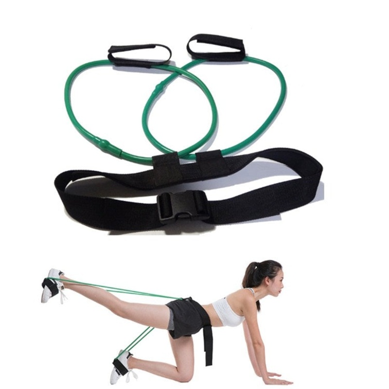 Leg Training Elastic Band Natural Latex Yoga Stretch Band Fitness Supplies (Green 30LB)