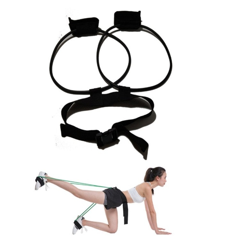Leg Training Elastic Band Yoga Stretch Fitness Supplies (35LB) Black