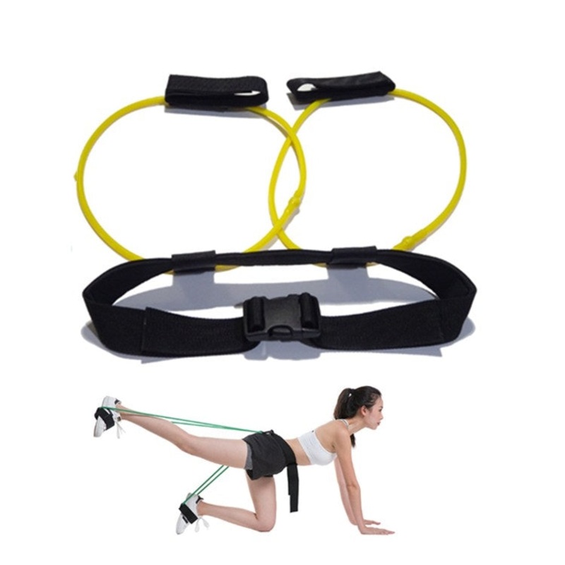 Leg Training Elastic Band Yoga Stretch Fitness Supplies (Yellow 10LB)