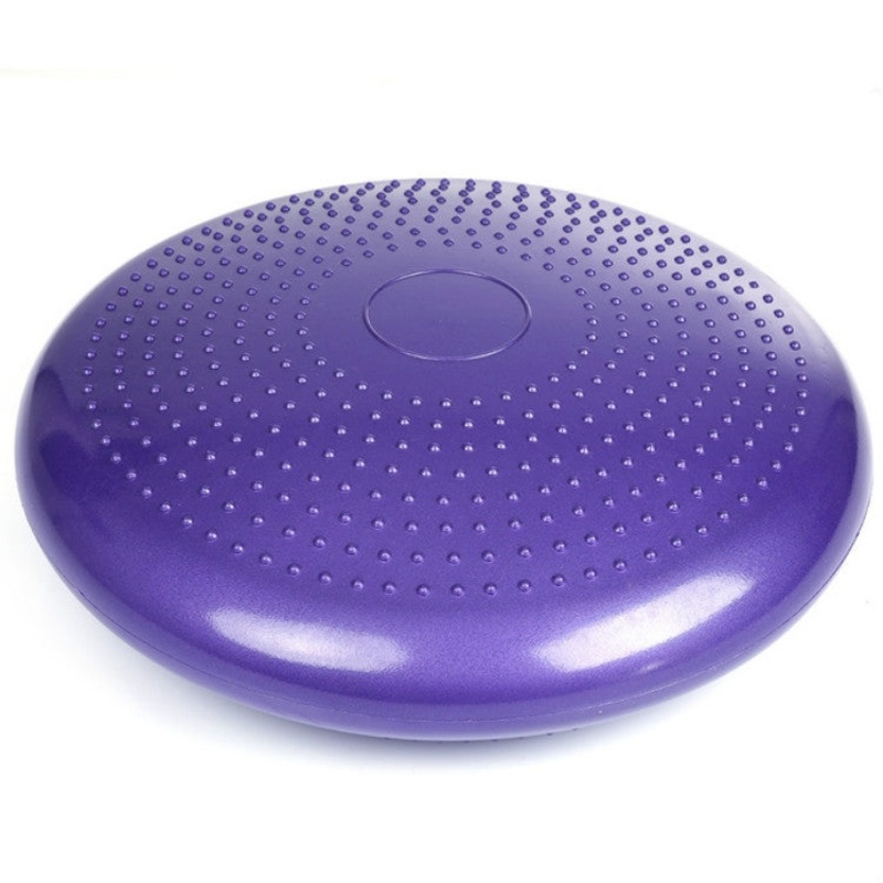 Thick Explosion-proof Yoga Massage Balance Cushion, Diameter 33cm, Gas Needle (Purple)