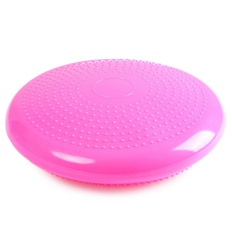 Thick Explosion-proof Yoga Massage Balance Cushion (Pink)*Diameter: 33cm*Gas Needle