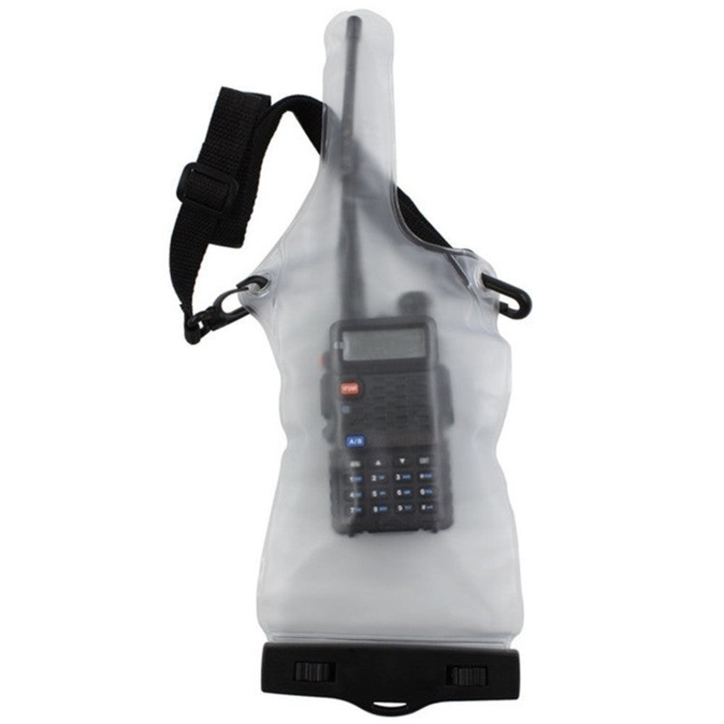 Waterproof Walkie Talkie Bag with Lanyard (Matte Translucent)