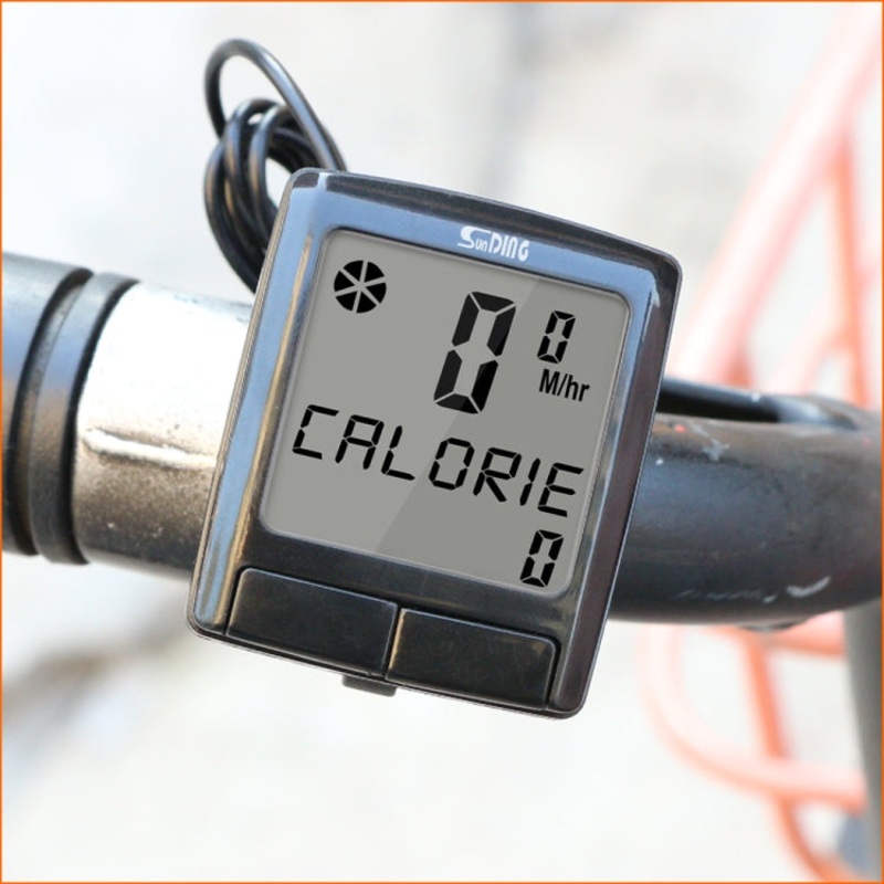 Wired Waterproof Bicycle Speedometer LCD Digital Display Odometer Stopwatch (Black)