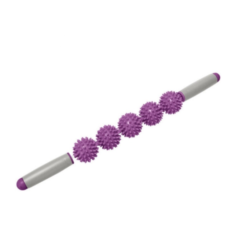 Hedgehog Ball Roller Stick for Muscle Massage Relax Yoga (Purple)