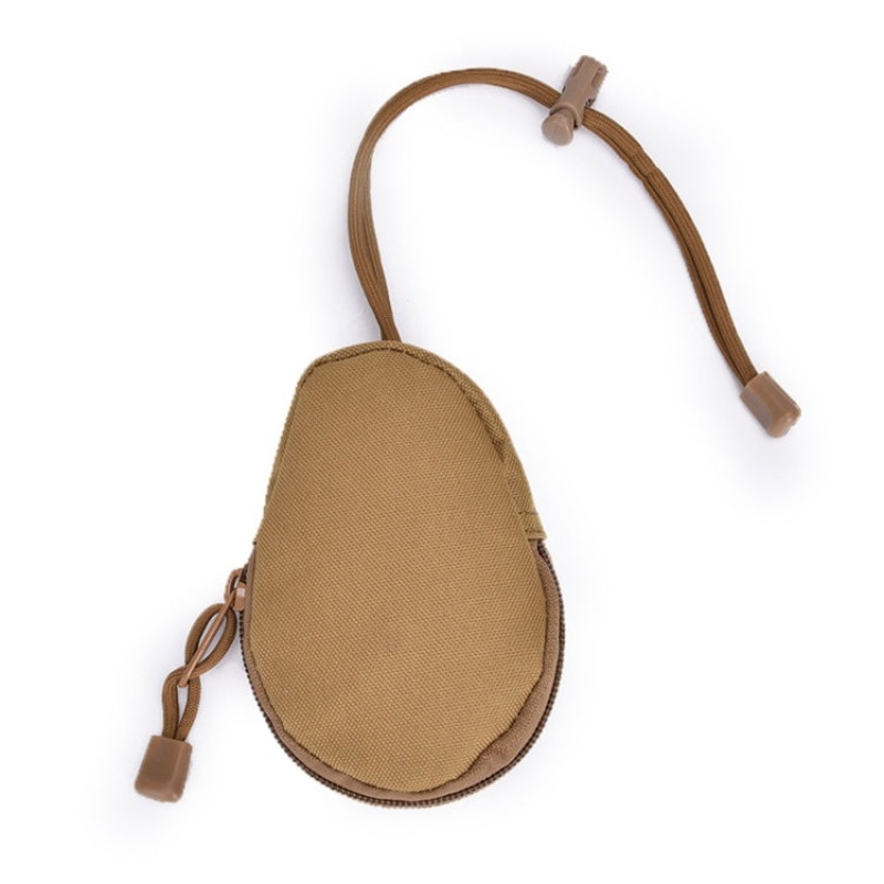 Mini Outdoor Hiking EDC Carrying Bag Key Coin Purse (Brown)