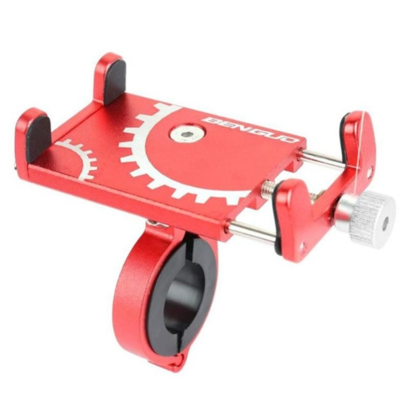 Battery Electric Vehicle Motorcycle Bicycle Riding Navigation Aluminum Alloy Mobile Phone Bracket (Red)