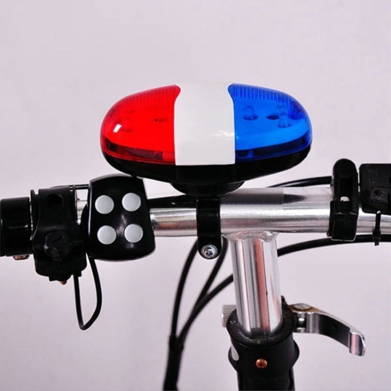 Bicycle Electronic Horn Mountain Bike LED Tail Light Multifunction Horn (4 Tone)