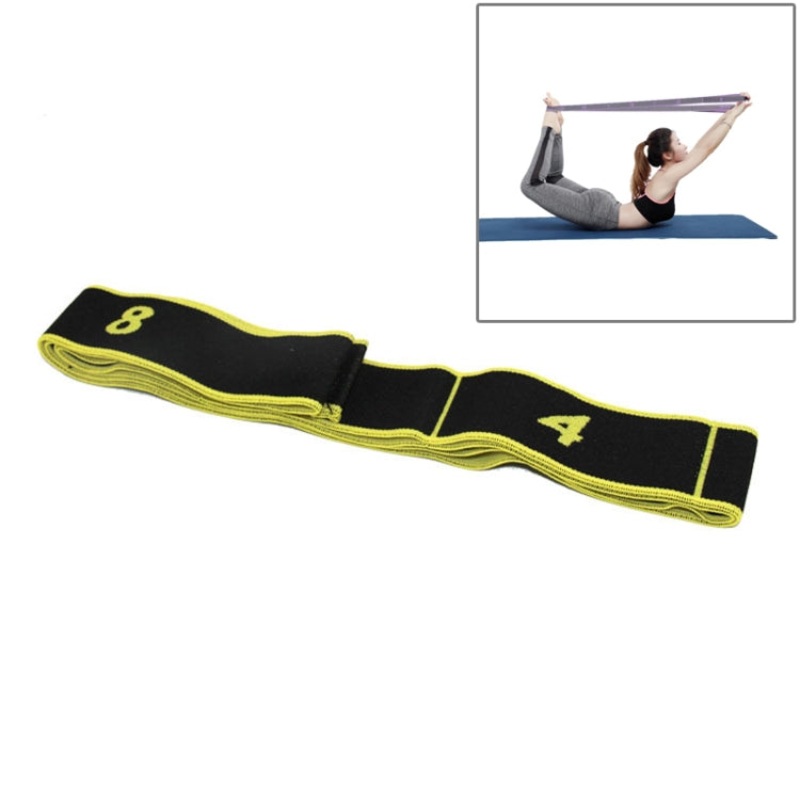 Elastic Lattice Yoga Stretch Dance Resistance Band (Yellow)