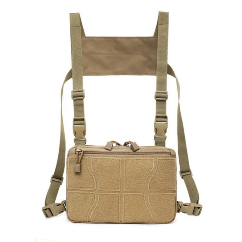 Multi-functional Chest Bag for Outdoor Sports Portable Storage Backpack (Tan)