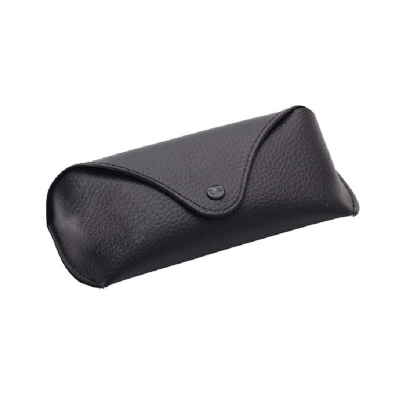 Portable Glasses Case Compression Litchi Texture Sunglasses Case(Black)